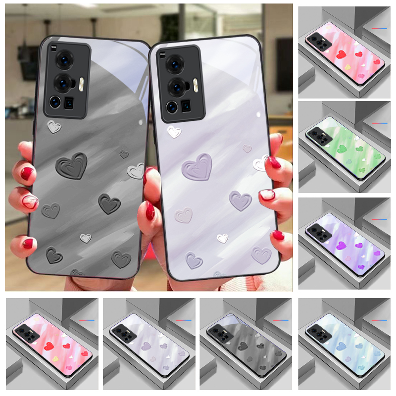 Vivo V40 - Coque de téléphone en verre noir