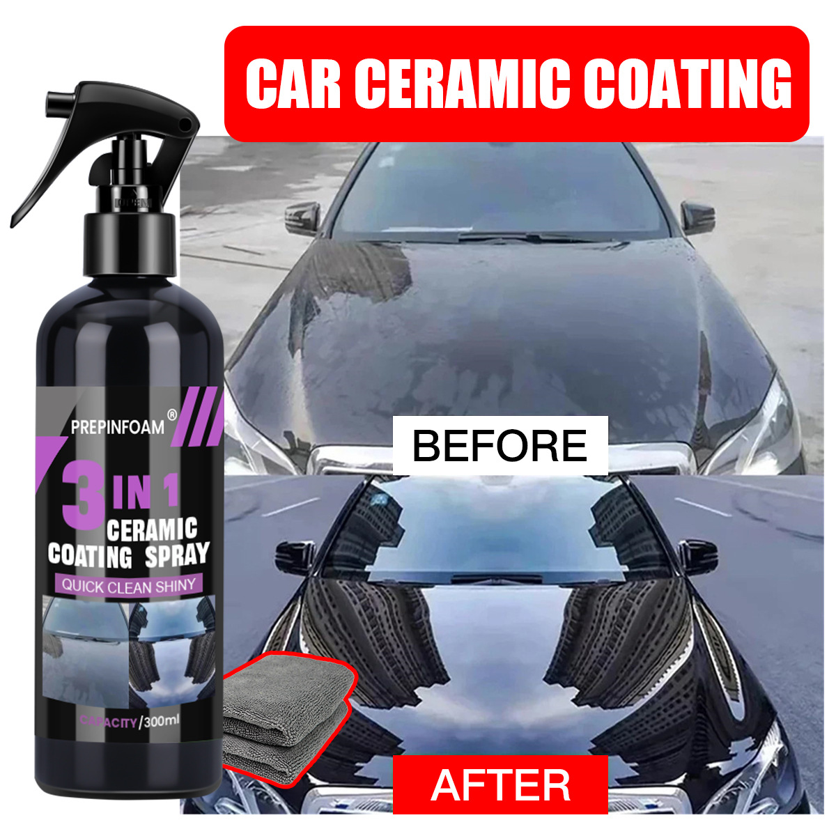 Nano Liquid Coating - Nettoyage rapide, élimination des taches, spray